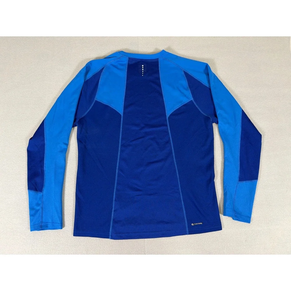 The North Face Mens FlashDry Blue Long Sleeve Running Hiking Shirt Medium